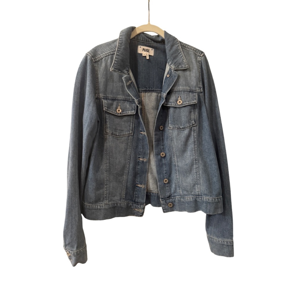 PAIGE Classic Denim Jacket Medium - Picture 2 of 5